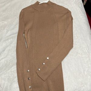 Womens sweater with button sleeve detail